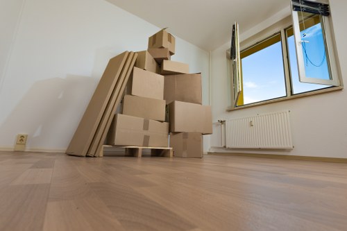 Removal van preparing for house removals in Finsbury Park
